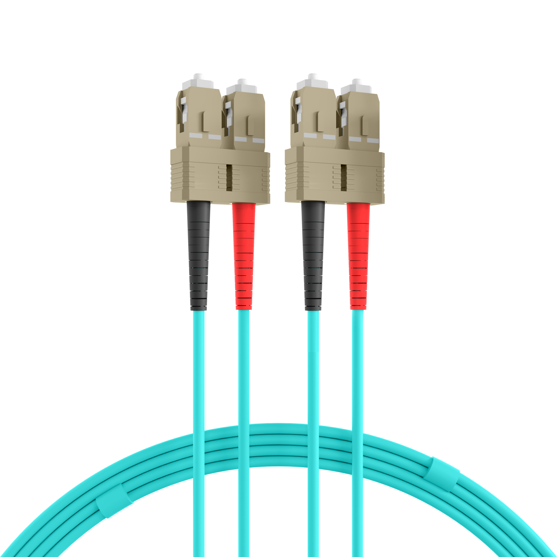 Patchcord wielomodowy OM3 SC/SC duplex, długość 1 m